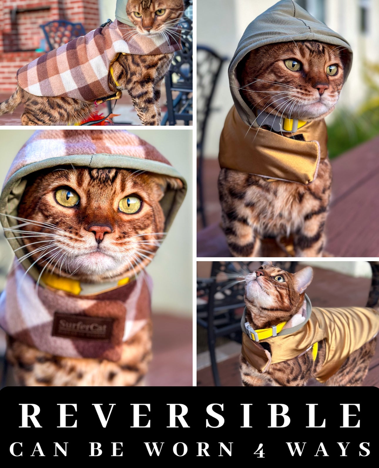 Hideaway Hoodie Collection - Reversible Cat Jacket